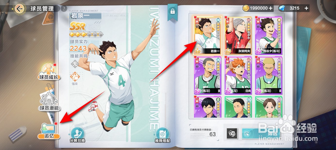 排球少年新的征程球员如何装备追忆