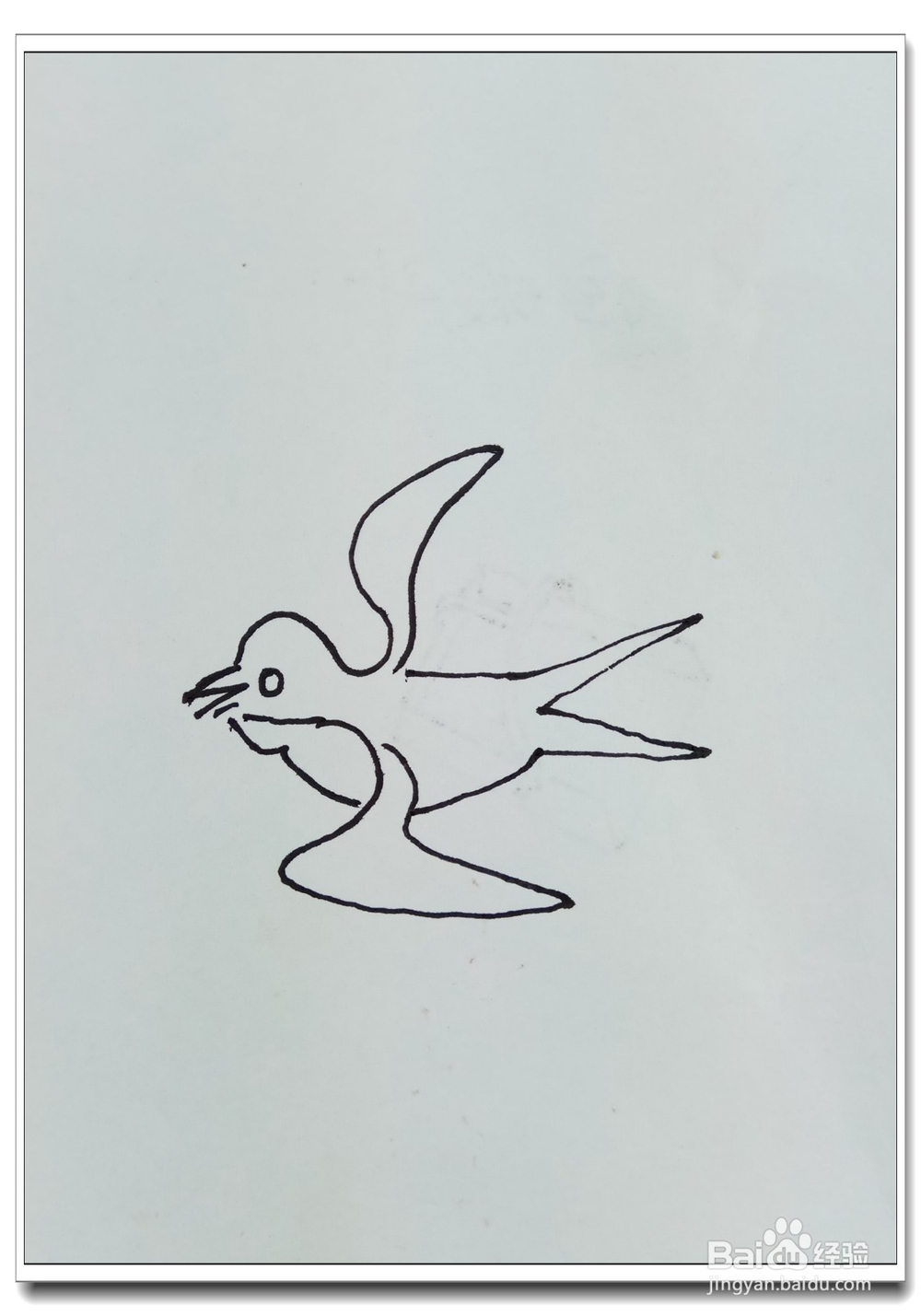 怎样画简笔画小燕子？