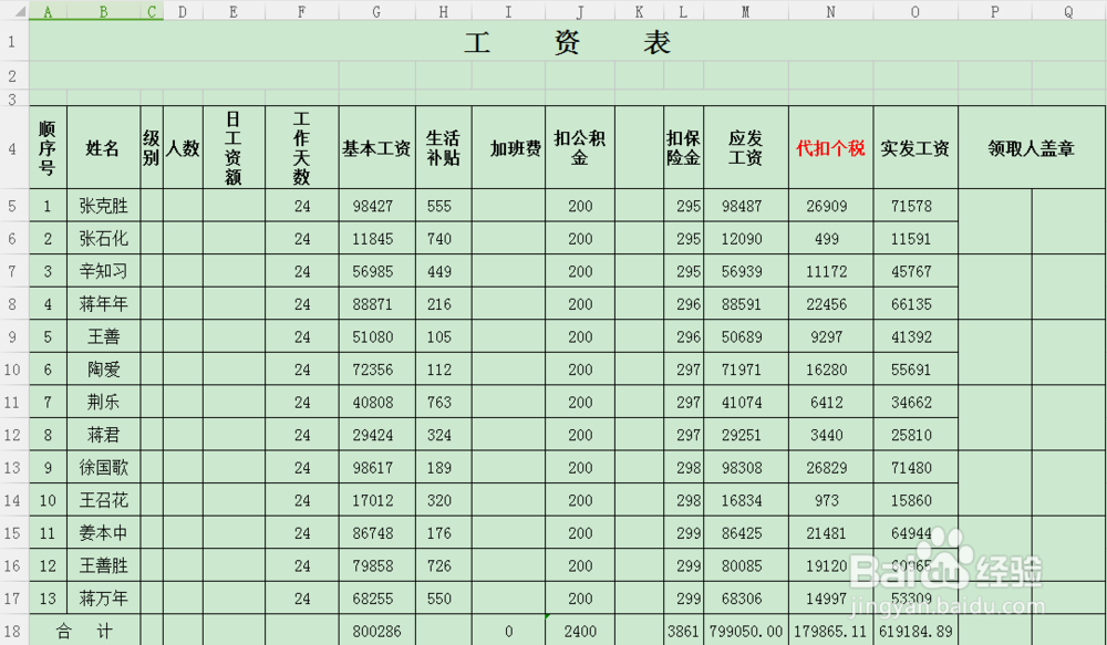 如何利用函数IF设置嵌套公式计算个人所得税