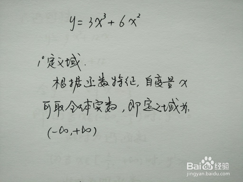 函数y=3x^3+6x^2的图像示意图