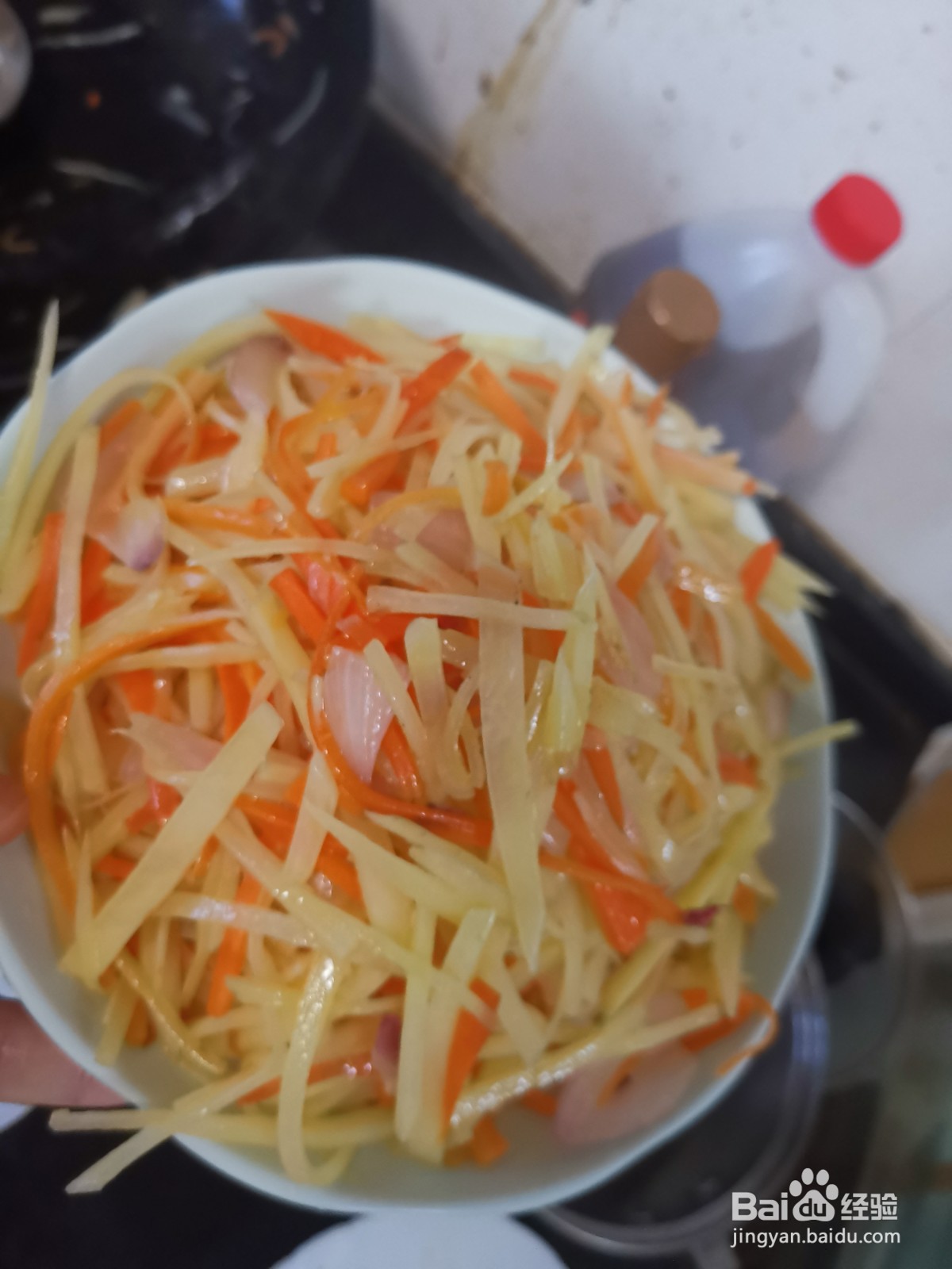 香菇酱土豆胡萝卜丝卷饼