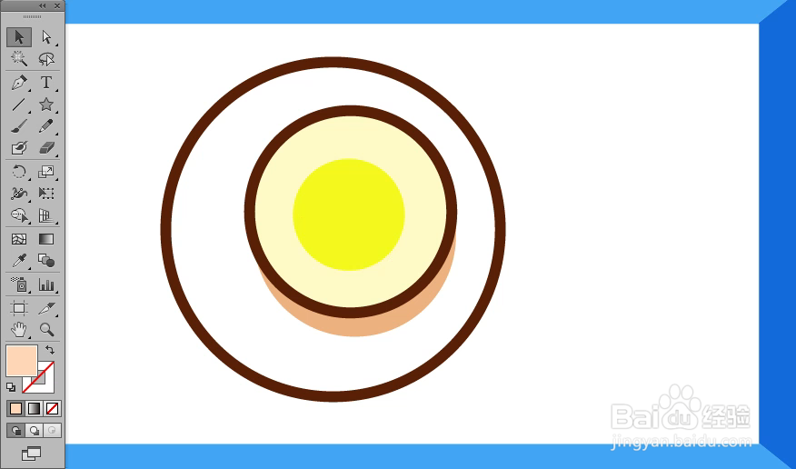 怎样在illustrator中绘制煎蛋小图标