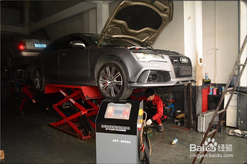 奥迪A7变速箱抖动 顿挫 问题 循环机换油解决