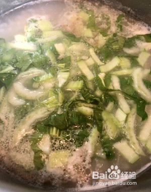 干贝青菜肉末粥