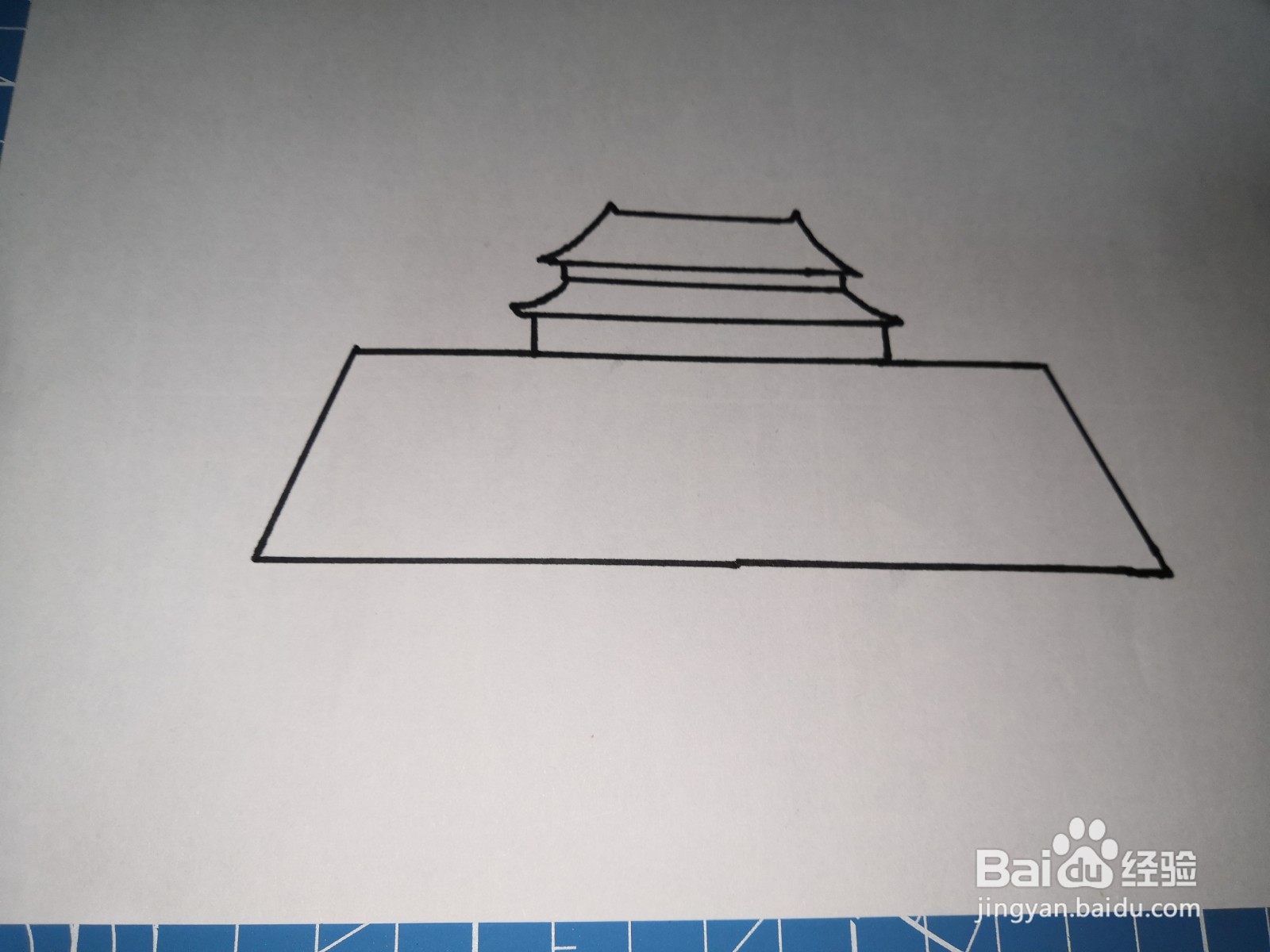 天安门简笔画涂色