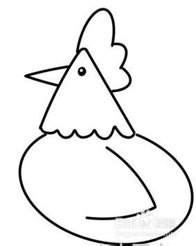 伴儿成长简笔画系列-怎样画漂亮卡通公鸡简笔画