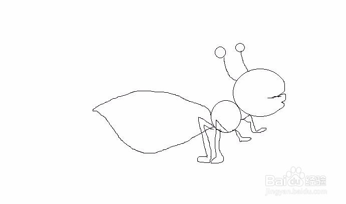 呆头大蚂蚁的手绘画法