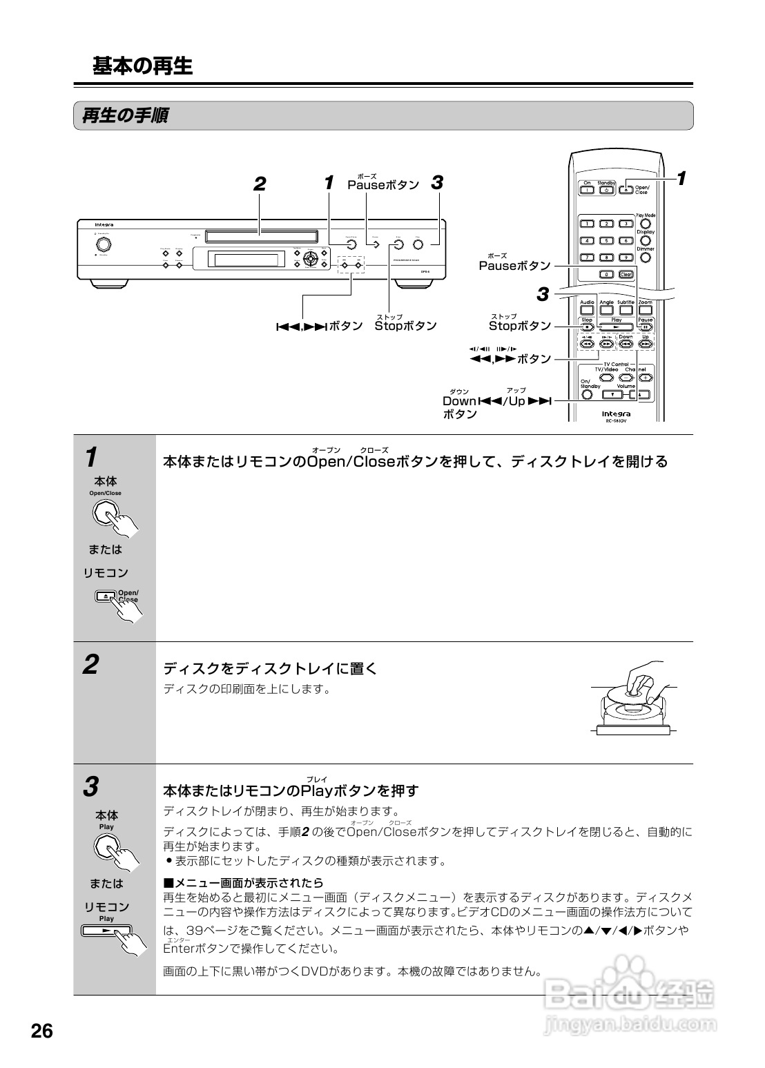 INTEGRA DPS-6 DVD播放机使用说明书:[2]