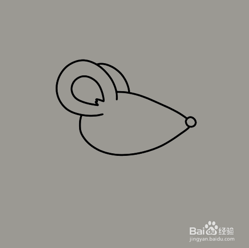 如何手工画上班的老鼠简笔画？