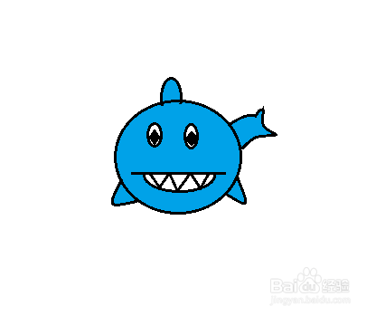 如何画鲨鱼的简笔画