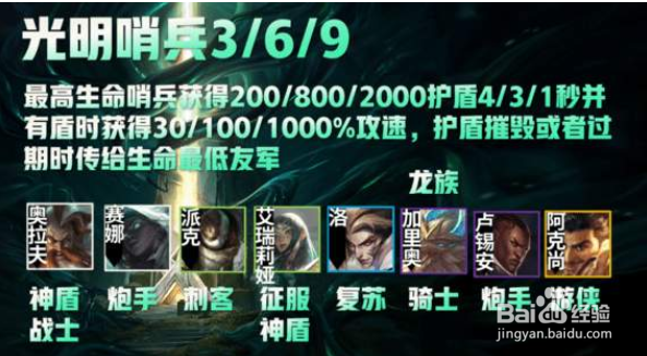 云顶之弈光明哨兵转职装备怎么合成