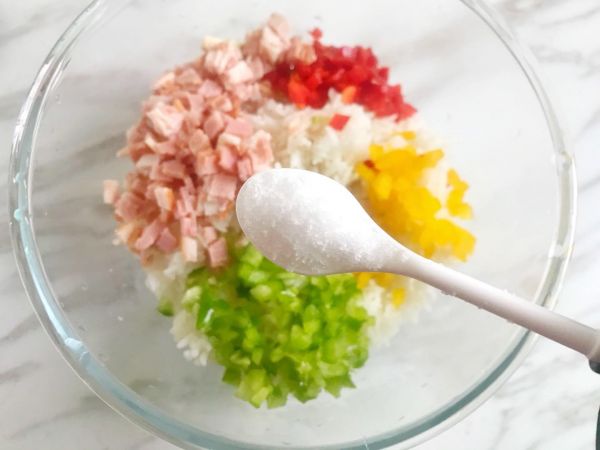 培根彩椒烤饭团