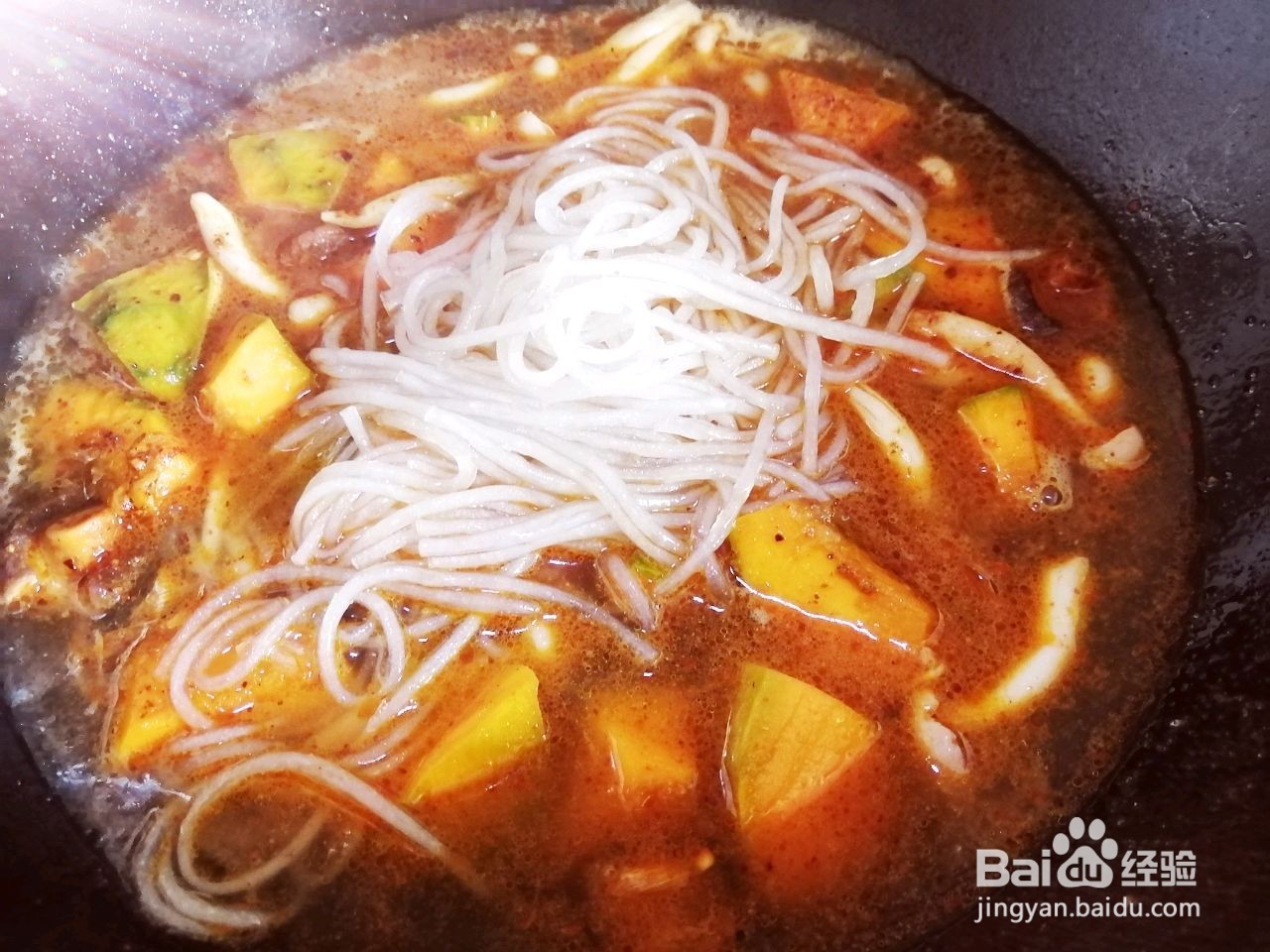 南瓜菌菇炖粉条