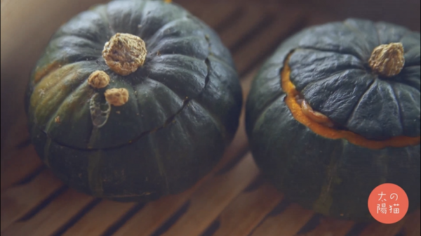 南瓜盅口蘑鸡肉炒饭