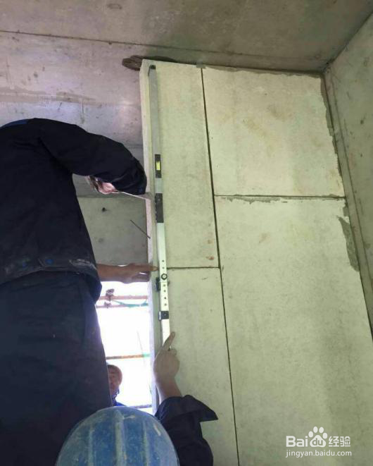 聚苯颗粒隔墙板安装图解