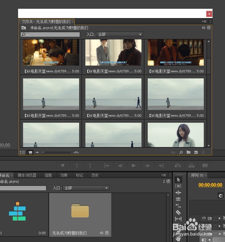 Pr如何批量导入图片？