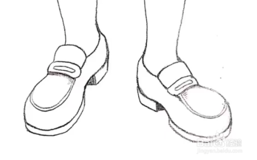 怎么画日系女皮鞋