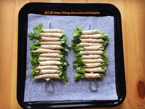 香烤千张芫荽卷