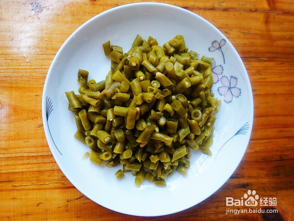 肉末酸豆角的做法