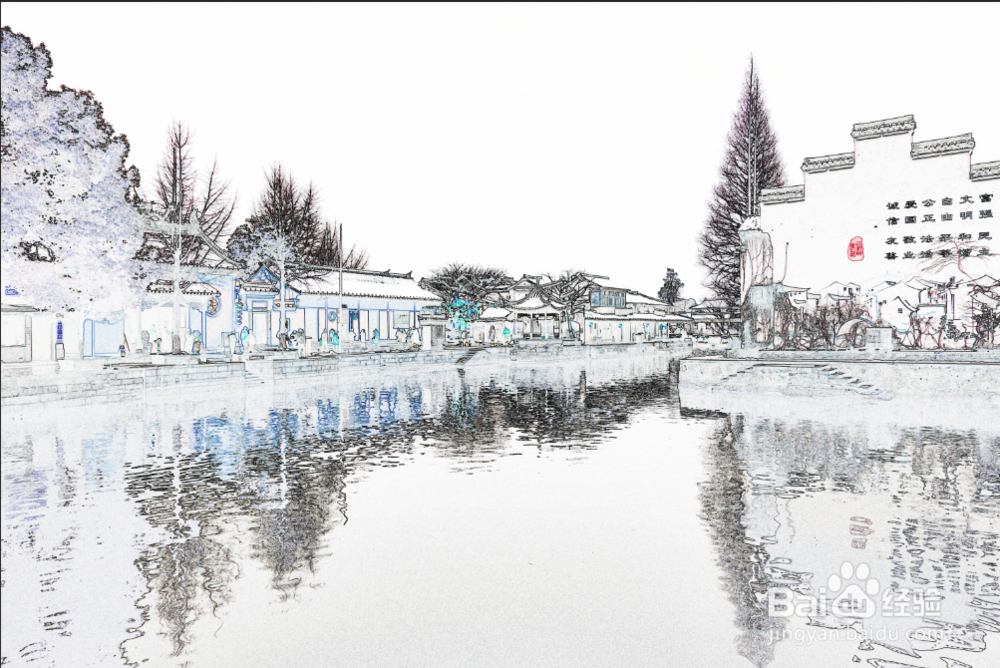 PHOTOSHOP把照片制作成水墨画效果