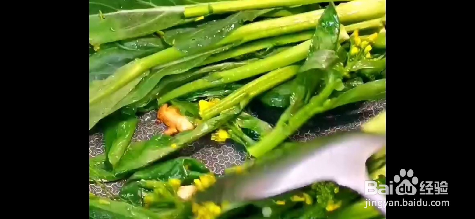 素炒油菜花的做法