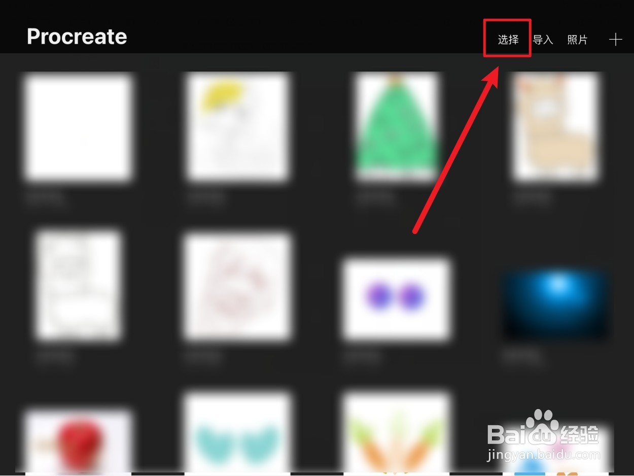 procreate如何保存到相册