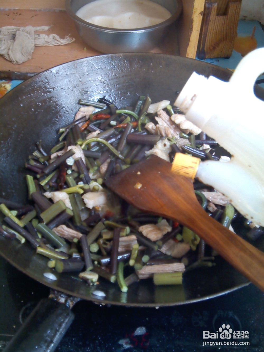 苦味菜蕨菜炒肉