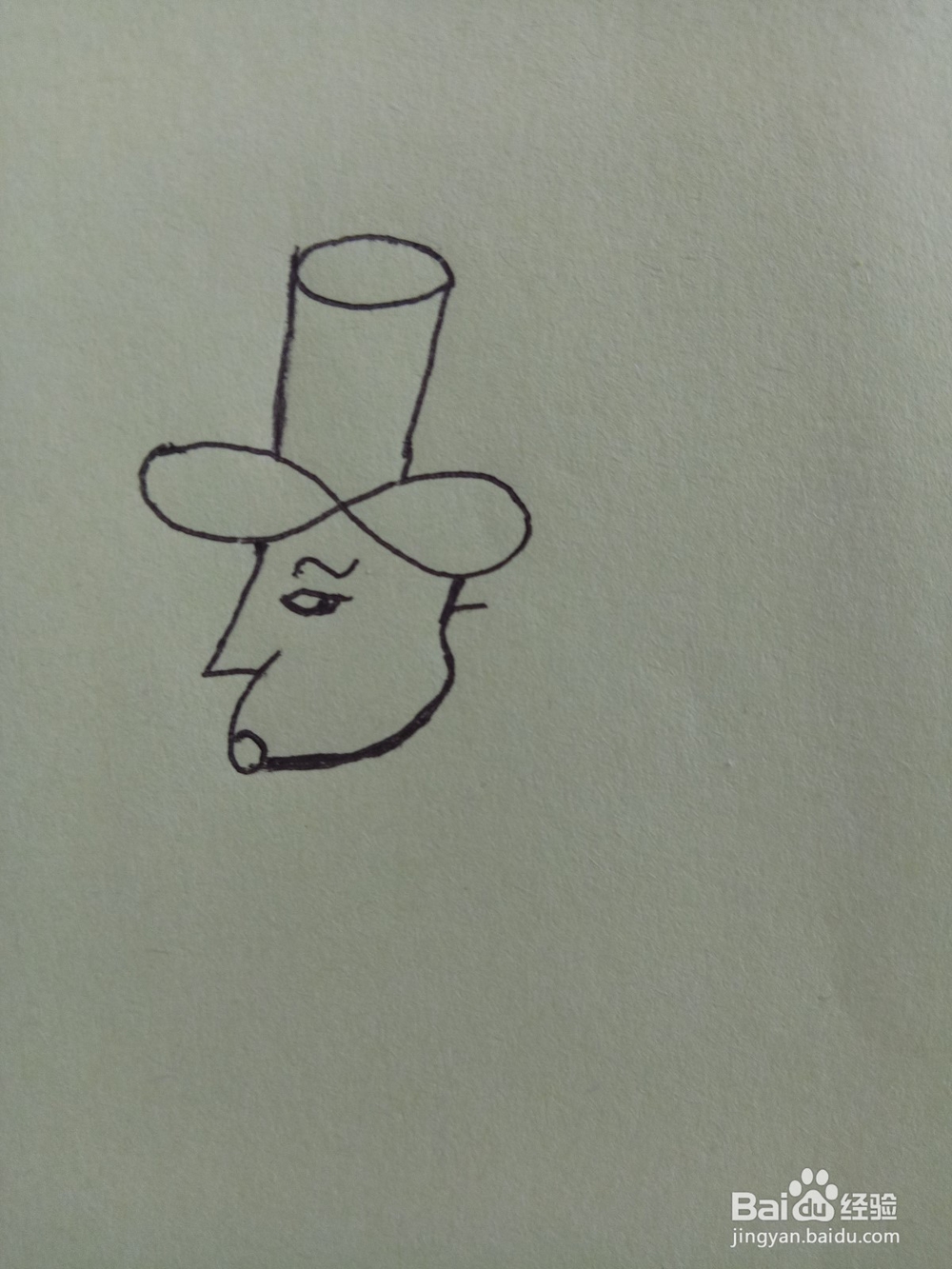 用数字0-9画男人的头像简笔画