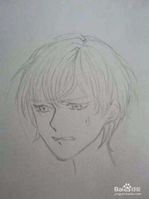 男性漫画人物头部画法教程 百度经验 男性漫画人物头部画法教程 百度经验