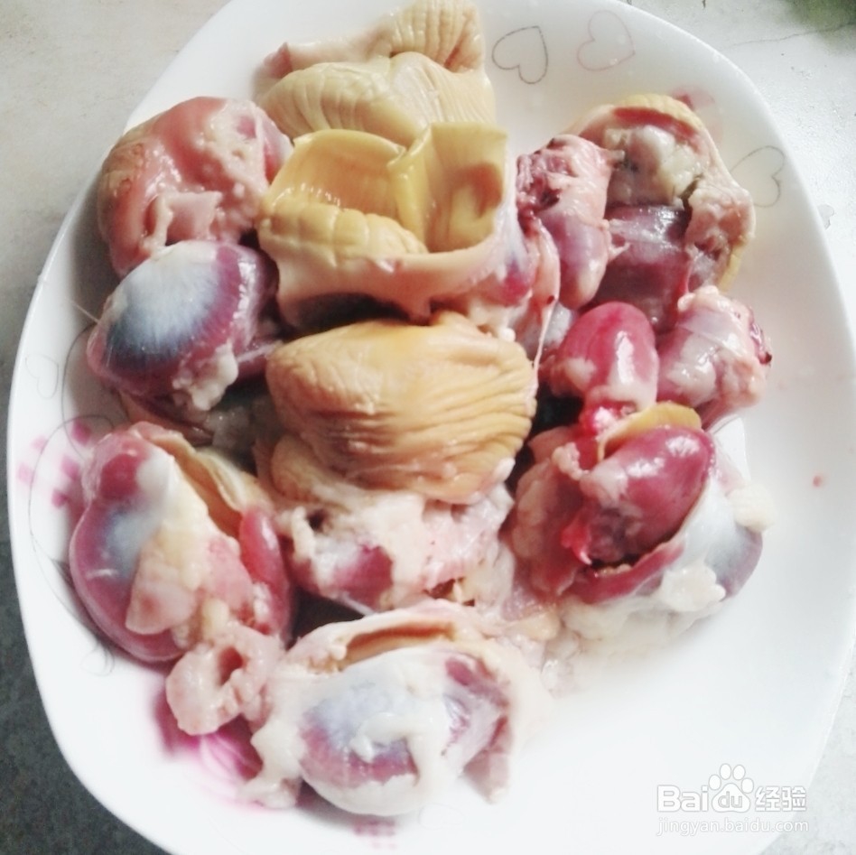 鸡肫炒辣椒的做法