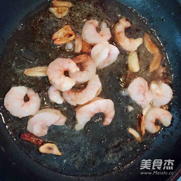 香菇虾仁醮汁上海青