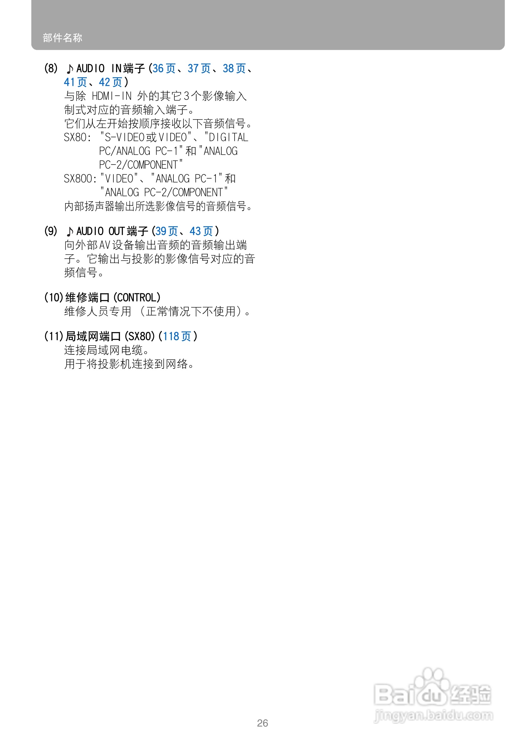 佳能SX80投影仪使用说明书:[3]