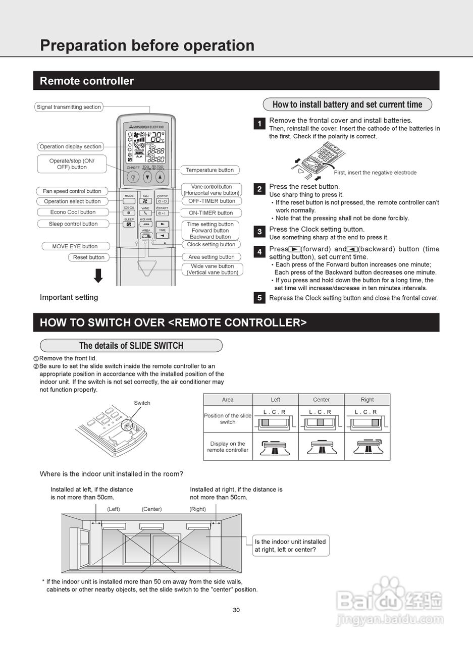Mitsubishi三菱MSZ-YE12VA-H1空调说明书:[4]