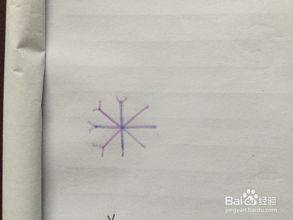 小雪花的简笔画