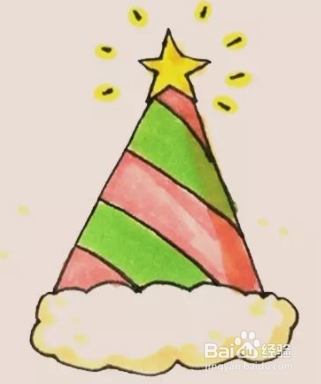 圣诞帽简笔画