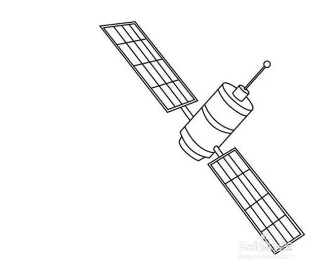 探月卫星简笔画图片