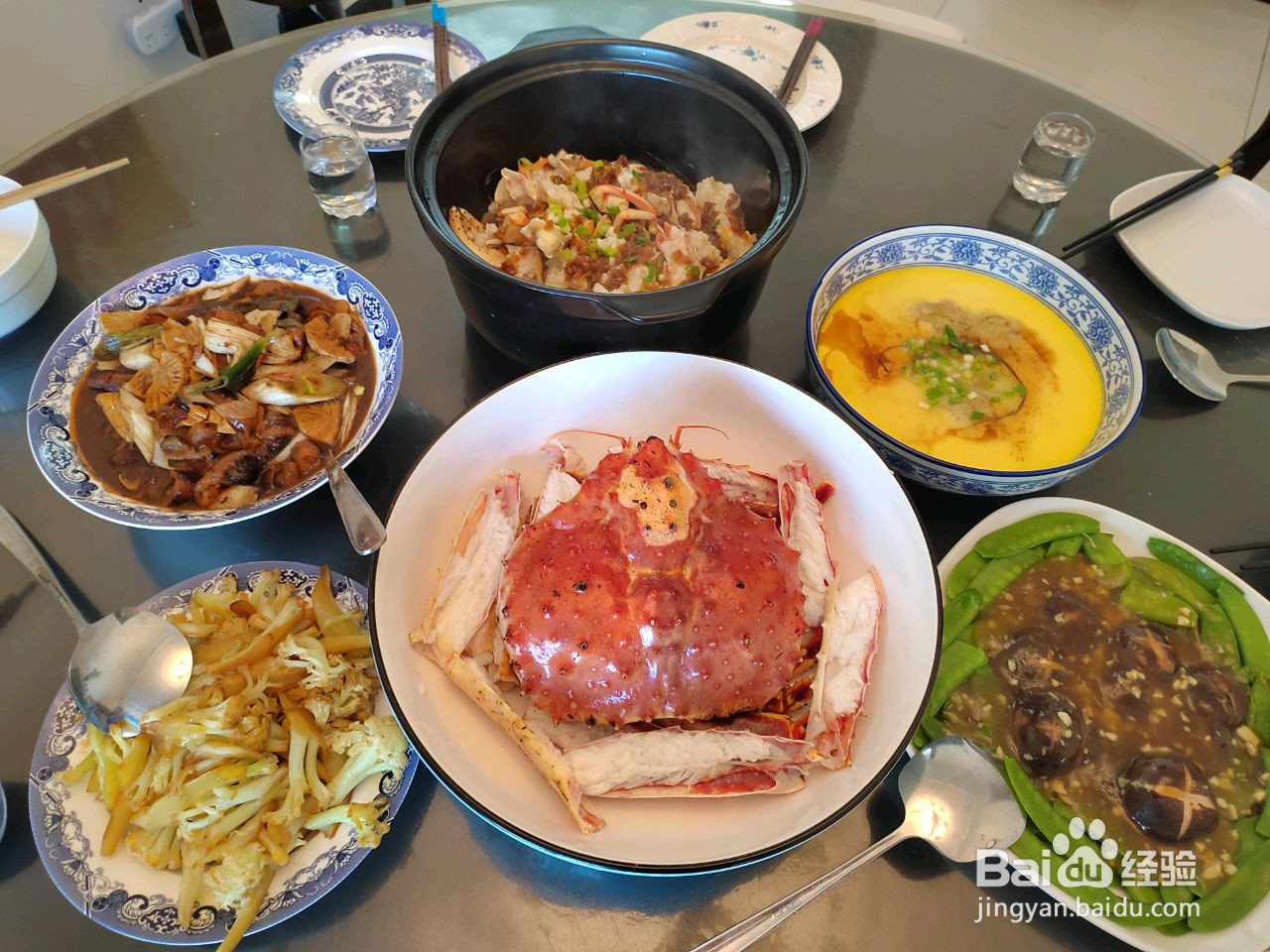 年夜饭帝王蟹三吃的做法
