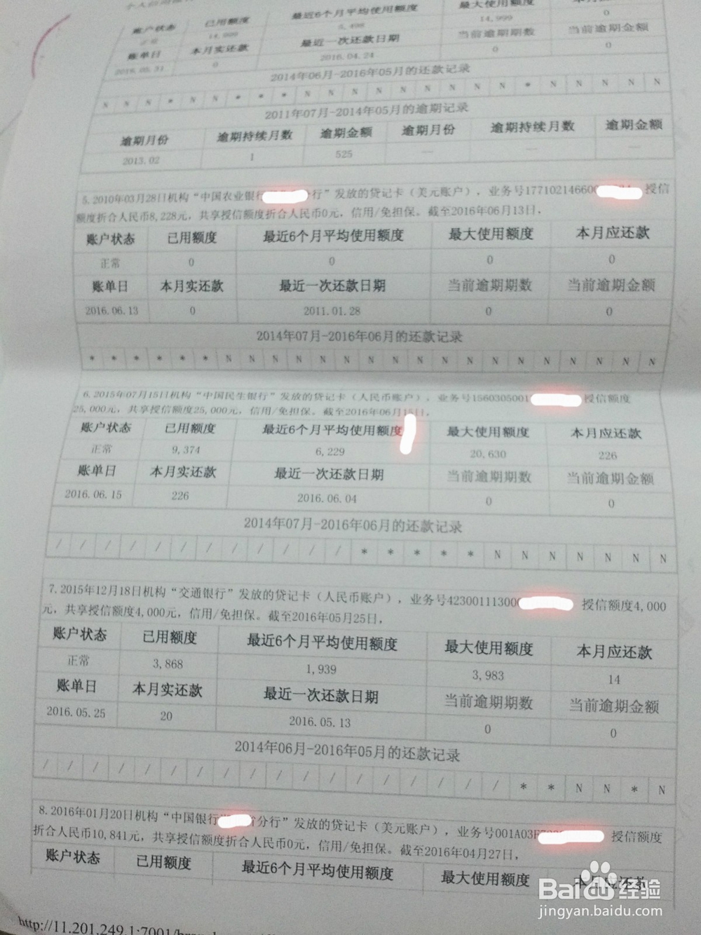 征信查询的内容