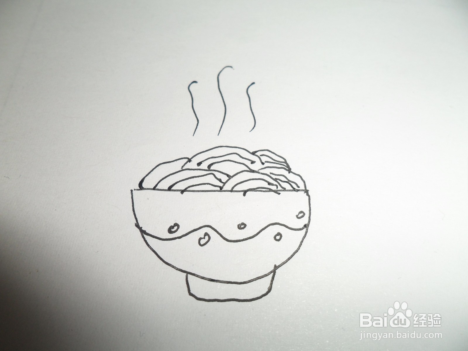 怎么画一碗面条