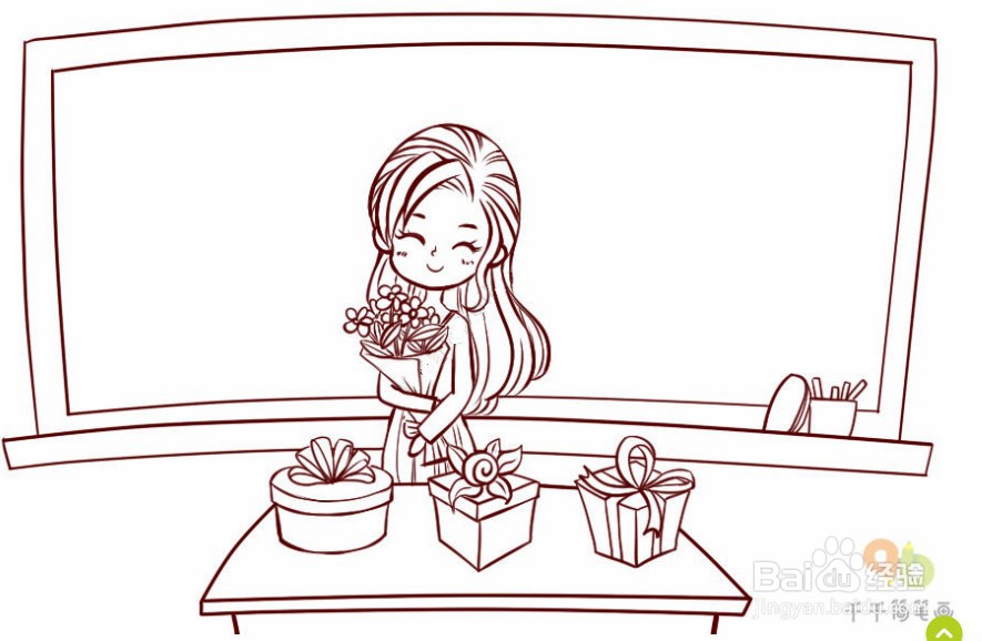 教师节简笔画
