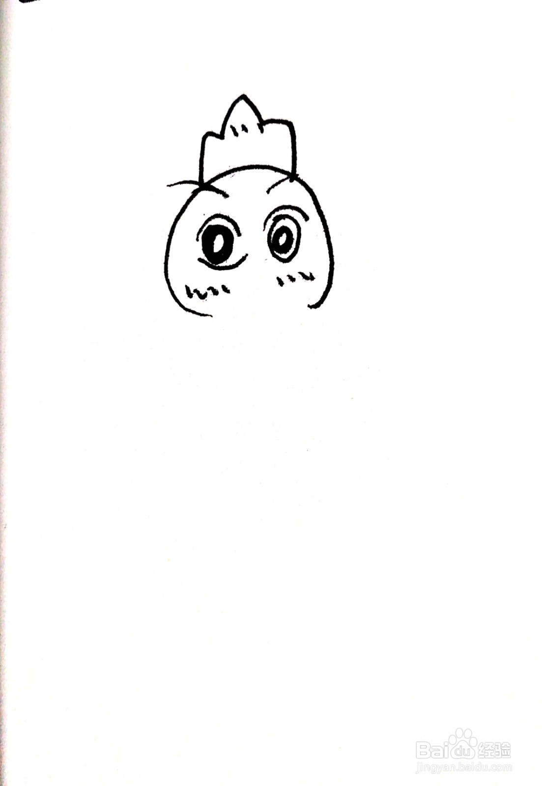 可爱的小鸡线描画怎么画