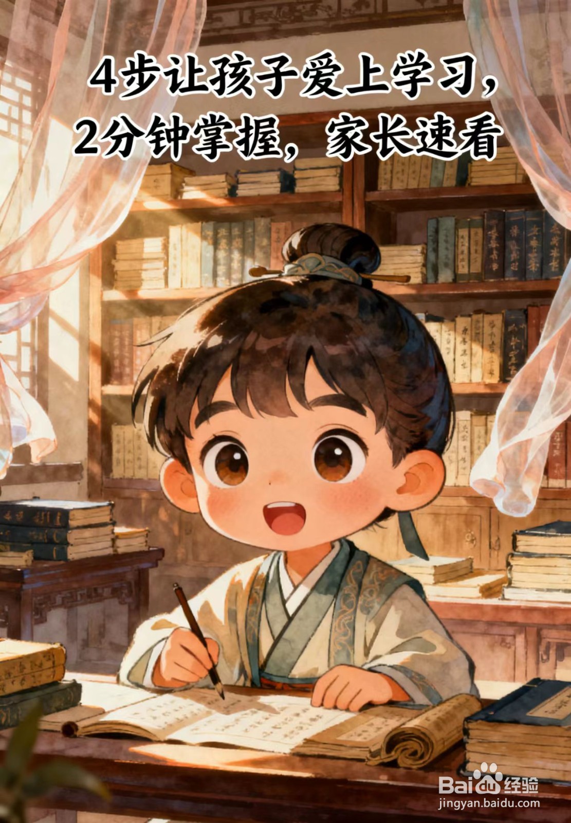 4步让孩子爱上学习,2分钟掌握,家长速看