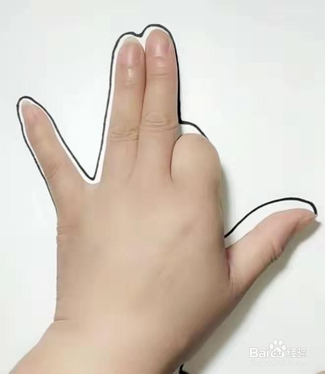 怎么用手掌画狼