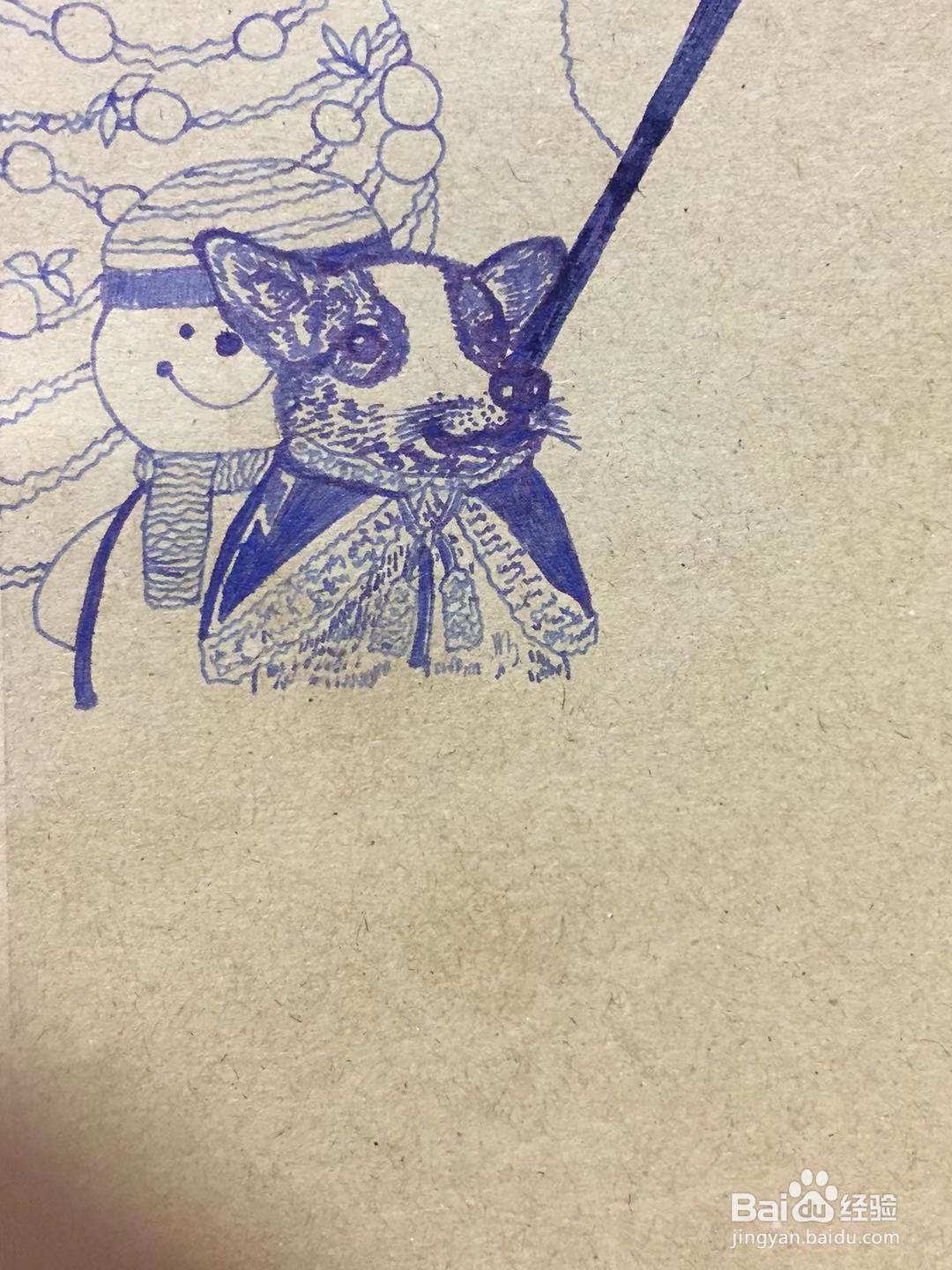 插画教程之圣诞节树下的柯基犬