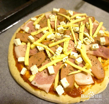 超快手培根披萨