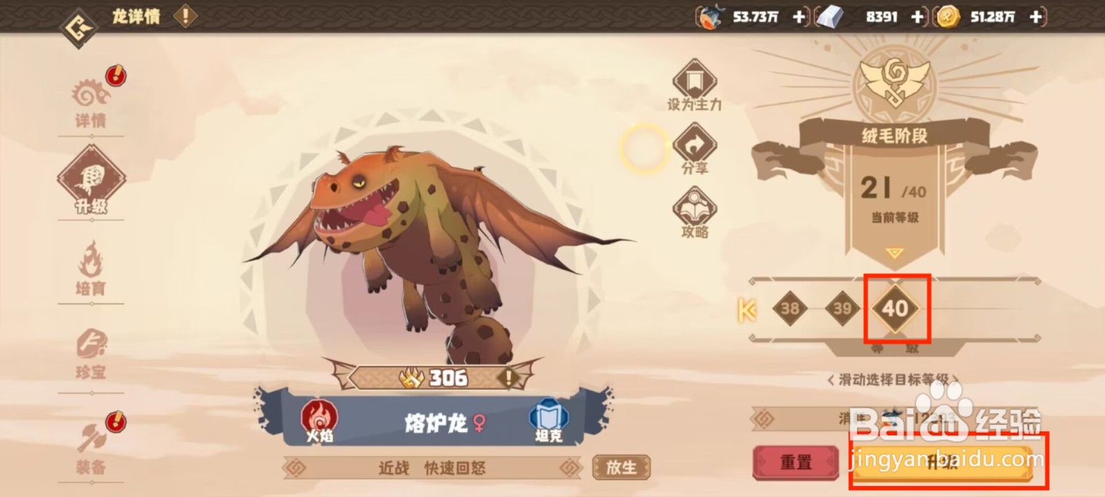 驯龙高手旅程熔炉龙怎么升到40级？