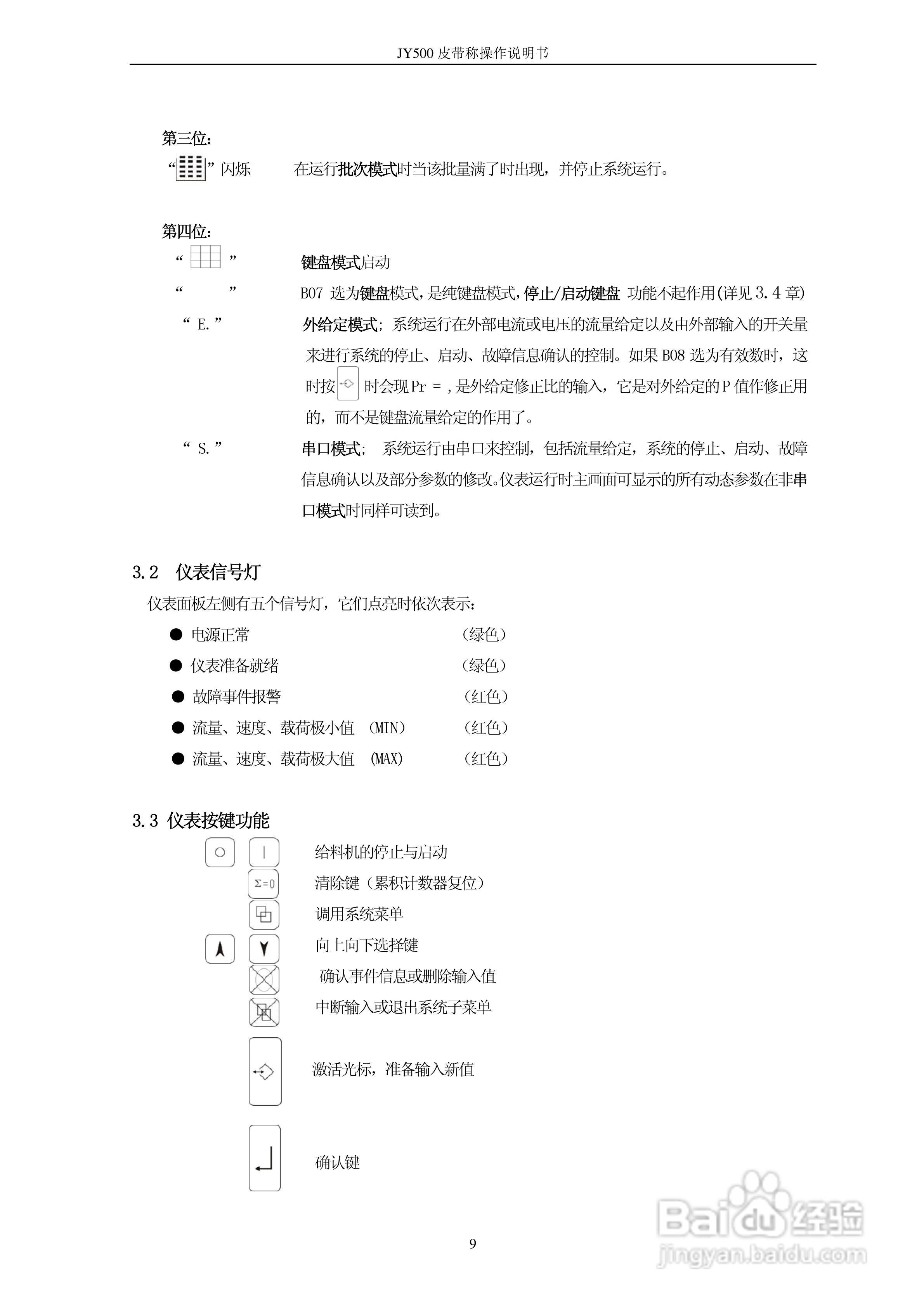 龙芯JY-500B皮带秤显示控制器使用说明书:[1]