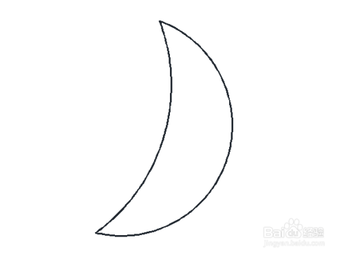 在天晴的夜晚,我们会看到天上的一轮明月,下面介绍一种月亮简笔画的