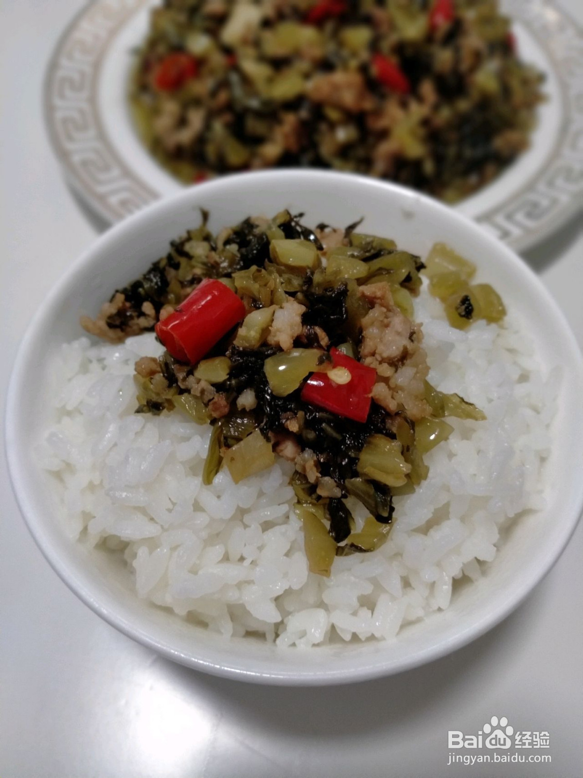 腌酸菜酸菜炒肉沫的做法