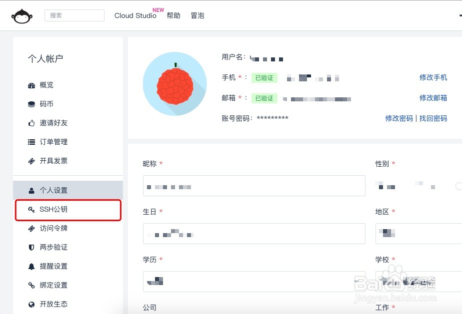 Coding中如何增加SSH公钥